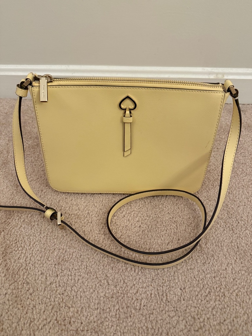 kate spade Lemon Yellow Leather Crossbody Bag